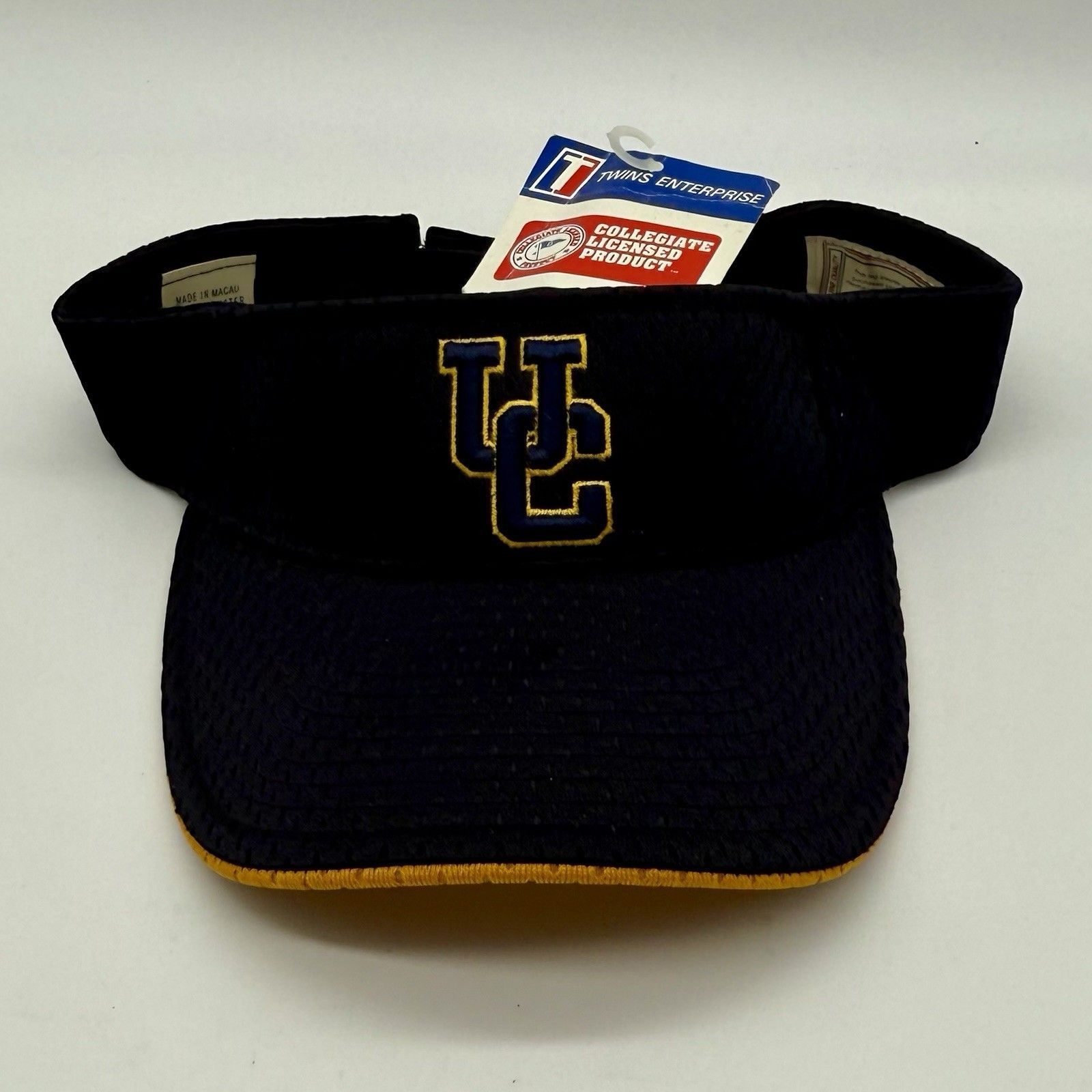 University Of California Bears Visor Osfa Hat Cap Vintage Navy Blue  Gold